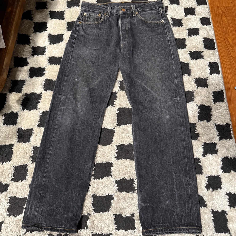 Levi's Men's Straight Jeans - Black - Picture 4 of 9